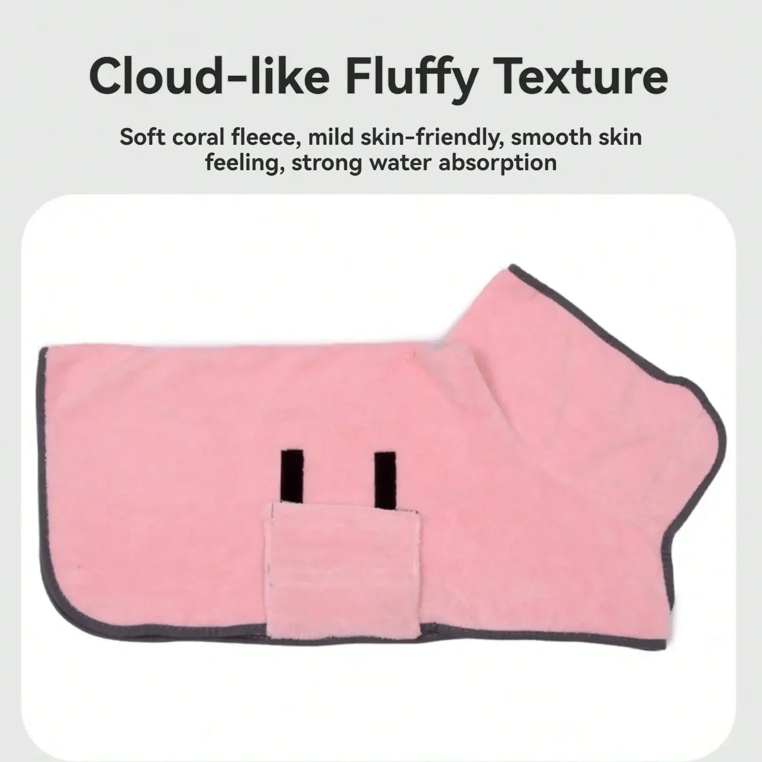 Dog Bathrobe Super Absorbent Coral Fleece Bathrobe Dry Hair Quickly, Warm and Comfortable Soft Dog Drying Jacket