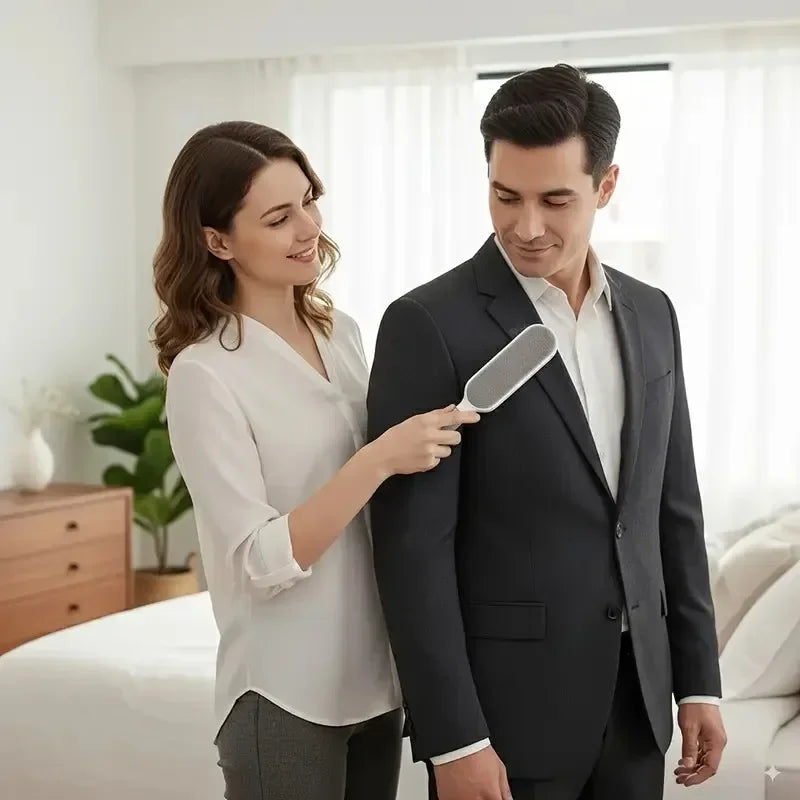 Double-Sided Pet Hair Remover, Manual Electrostatic Sticky Lint Brush, for Cat, Clothing, Sofa, Furniture,  Carpet Cleaning